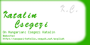 katalin csegezi business card